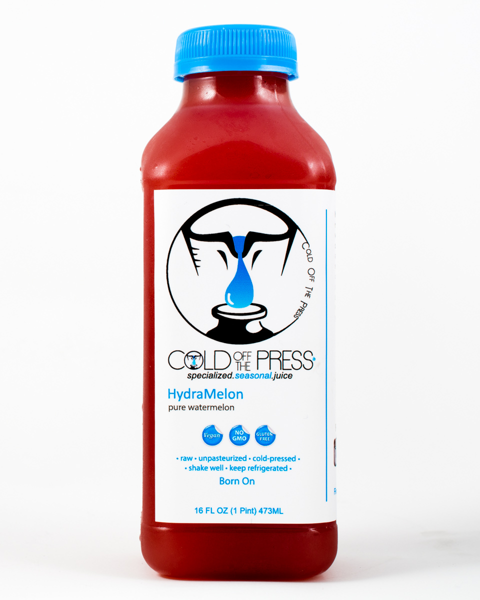 Product Photography of Juices from Cold Off The Press